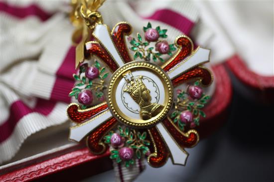 An Austrian Order of Elizabeth Grand Cross star (1898-1918) and matching Grand Cross sash badge